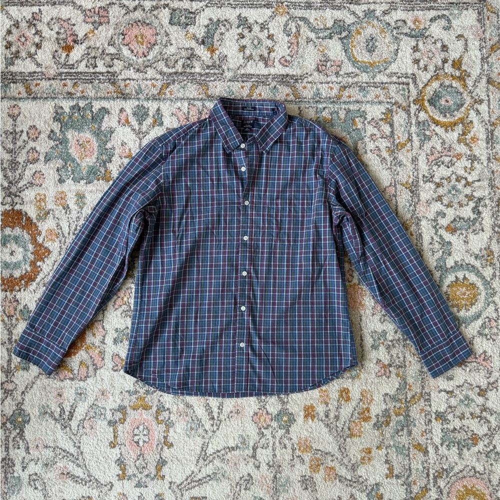 Jcrew Men’s Slim Untucked Button Up Long Sleeve